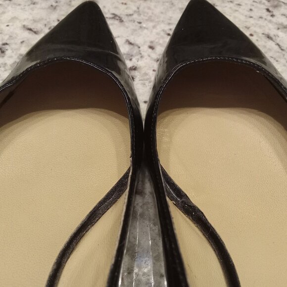 MICHAEL KORS-Black Patent Leather Pointed Kitten Heel-Size 10M - Picture 4 of 13